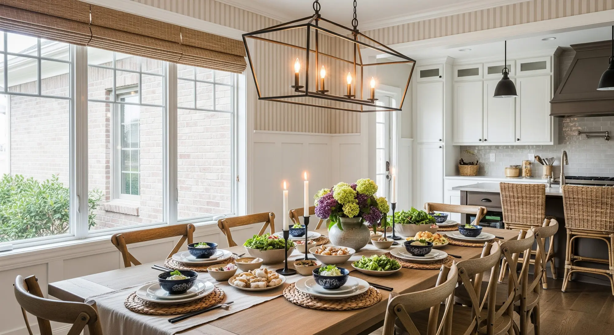 Phòng ăn (4) Biệt thự Farmhouse - Mạnh Hà Design
