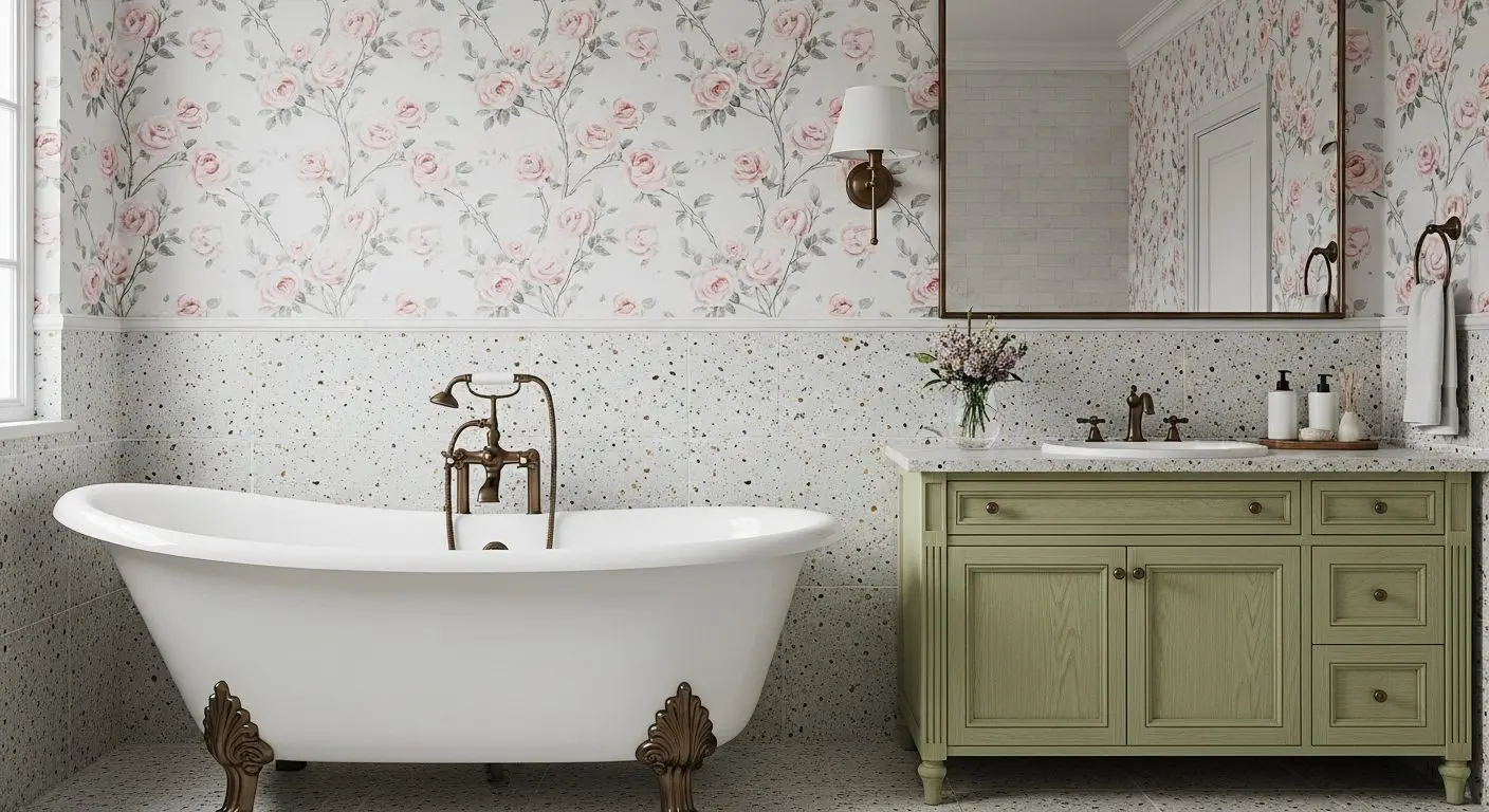 Phòng tắm (1) Biệt thự Farmhouse - Mạnh Hà Design